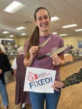 Lauren Van Pamelen, owner of Tin Barn Brewing, was a happy customer at Chester’s inaugural Repair Cafe.