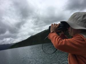 Eli Harper checking out the scenery at Glacier National Park in Montana