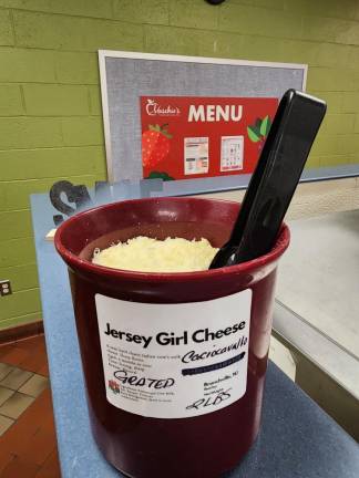 Jersey Girl shredded cheese was on the menu in the Hardyston, Sparta and Vernon school districts.