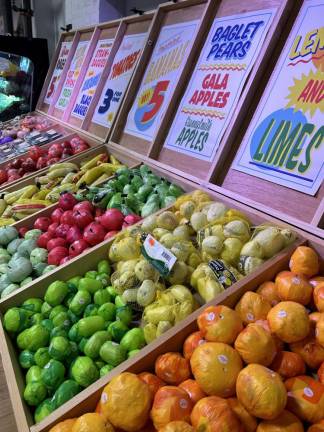 <i>The Plastic Bag Store</i> is a clever spectacle, including a full-scale recreation of a supermarket made entirely of upcycled plastics and packaging.