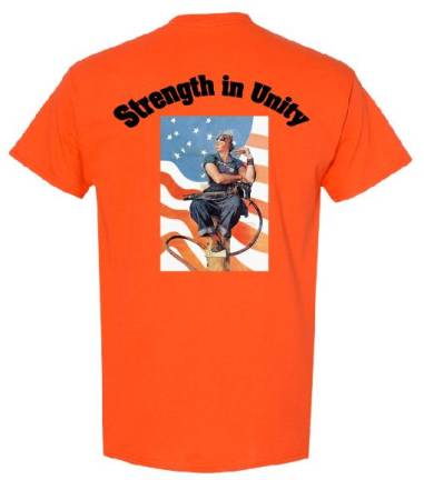 A t-shirt for sale by Orange Strong features a version of the controversial Betsy Ross flag.