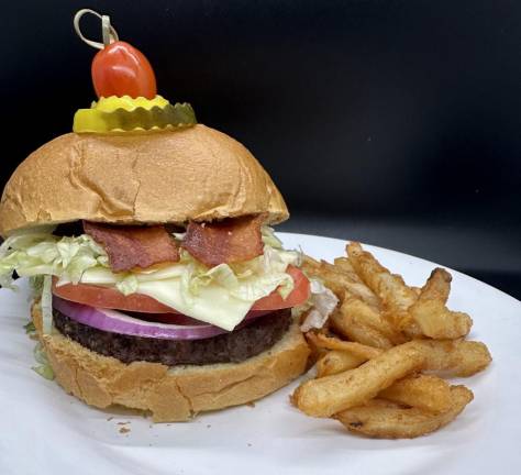 A burger served at Vernon High School.