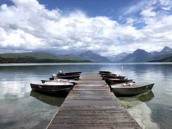 A scene from a family-visiting trip to Glacier National Park in Montana