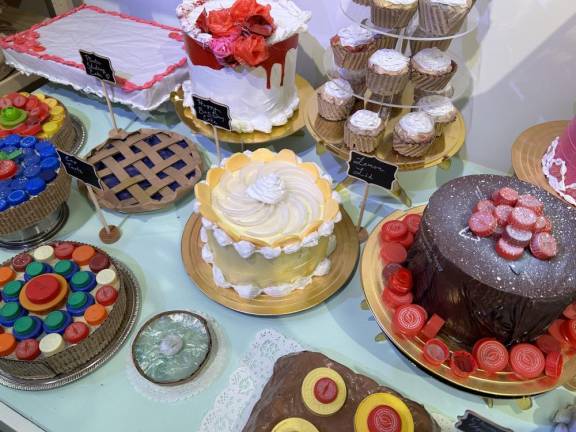 The bakery in a full-scale replica supermarket made entirely of upcycled plastics and packaging.